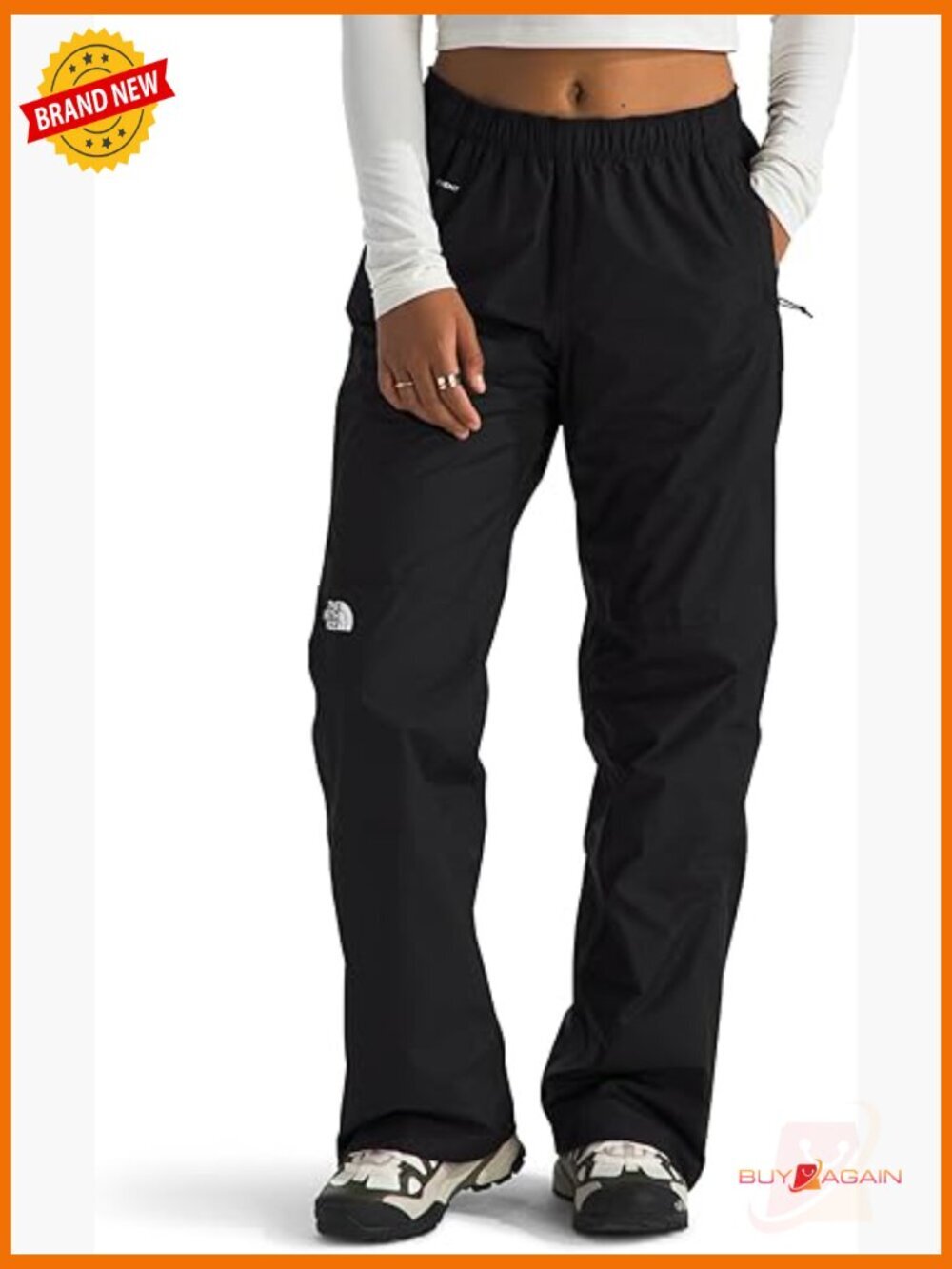 Relaxed Fit Waterproof Rain Pants with Adjustable Waist